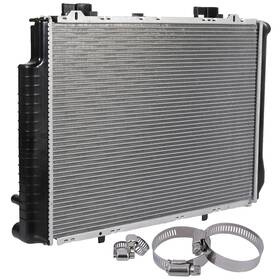 Pickoor 12730959 Radiator With Universal Oil Hose Clamps Kit For Mercedes-benz E320