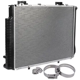 12730959 Pickoor Radiator With Universal Oil Hose Clamps Kit For Mercedes-benz E320