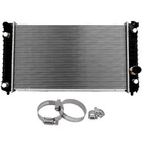 12730963 Pickoor Radiator With Universal Oil Hose Clamps Kit For Chevrolet S10 1996-2004