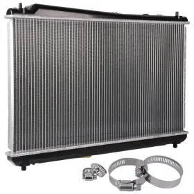 12733520 Pickoor Radiator With Universal Oil Hose Clamps Kit For Toyota Avalon 2000-2004