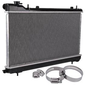 Pickoor 12736439 Radiator With Universal Oil Hose Clamps Kit For Subaru Forester 1999-02