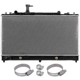 Pickoor 13726213 Radiator Aluminum For Mazda 6 2003-08 With Universal Oil Hose Clamps Kit 2.3l L4