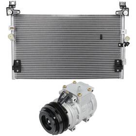 Pickoor 13726225 Ac Condenser And Compressor Cooling Kit For Toyota Tacoma 2.4l 1998-2003 2004