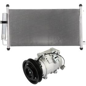 Pickoor 13726821 Ac Condenser And Compressor Cooling Kit For Acura Tl 3.2l 2004 2005 2006-2008