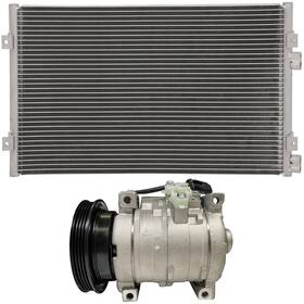 Pickoor 13726823 Ac Condenser And Compressor Cooling Kit For Chrysler Pt Cruiser 2.4l 2001-2010