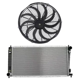 13734871 Pickoor Cooling Fan And 2136 Radiator Kit Fit For 1999-2003 Ford F-350 Super Duty 5.4l