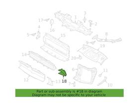 Porsche 95b-121-699-g-1e0 19-25 Macan Radiator Support Air Duct New Oem
