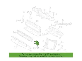 95b-121-699-g-1e0 Porsche 19-25 Macan Radiator Support Air Duct New Oem