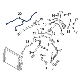94810602604 Porsche Oe For Cayenne 2008-2010 Engine Coolant Overflow Hose