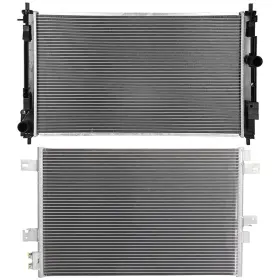 13265507 Quickfitauto Aluminum Radiator And Condenser Cooling Kit For 2007-2010 Chrysler Sebring