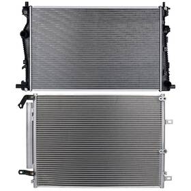 Quickfitauto 13265551 For 2014-2018 Jeep Cherokee 2.4l Aluminum Radiator And Condenser Cooling Kit
