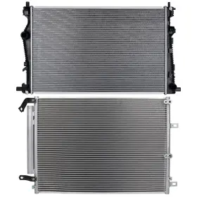 13265551 Quickfitauto For 2014-2018 Jeep Cherokee 2.4l Aluminum Radiator And Condenser Cooling Kit