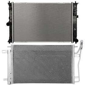 Quickfitauto 13267600 Aluminum Radiator And Ac Condenser Cooling Kit For 2007-2012 Lincoln Mkz 3.5l
