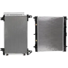 13267612 Quickfitauto Aluminum Radiator And Ac Condenser Cooling Kit For 2007 2008-2015 Toyota Yaris