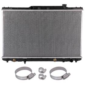 Quickfitauto 13269635 Radiator With Universal Oil Hose Clamps Kit For 1992 1993-1996 Toyota Camry