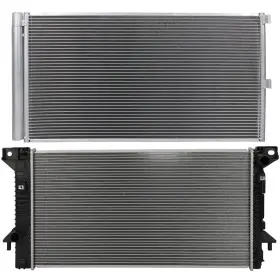 13269647 Quickfitauto For 2015-2017 Lincoln Navigator Aluminum Radiator And Ac Condenser Cooling Kit
