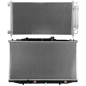 Quickfitauto 13269648 For 2007 Honda Accord 2.4l Aluminum Radiator And Ac Condenser Cooling Kit