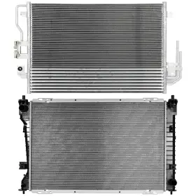 13275759 Quickfitauto Aluminum Radiator And Ac Condenser Cooling Kit For 2009-2011 Mercury Mariner