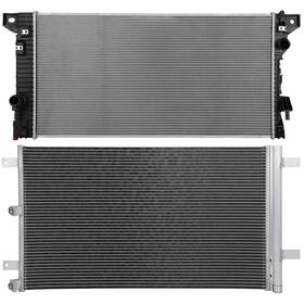 Quickfitauto 13275794 Aluminum Radiator And Ac Condenser Cooling Kit For 2018-2019 Lincoln Navigator