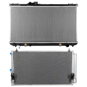 13275816 Quickfitauto For 2001 2002-2005 Lexus Is300 Aluminum Radiator And Ac Condenser Cooling Kit