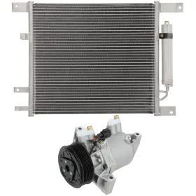 13275842 Quickfitauto Ac Condenser And Compressor Cooling Kit For 2014-2018 Nissan Versa Note