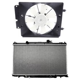 Quickfitauto 13279314 Cooling Fan And 2443 Radiator Kit For 2002 2003-2006 Honda Cr-v 4-door 2.4l