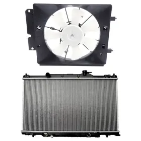 13279314 Quickfitauto Cooling Fan And 2443 Radiator Kit For 2002 2003-2006 Honda Cr-v 4-door 2.4l