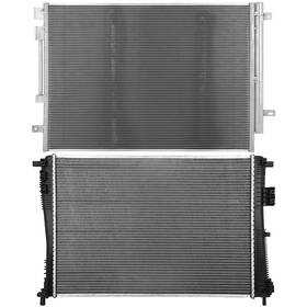 Quickfitauto 13279349 Aluminum Radiator And Ac Condenser Cooling Kit For 2020-2022 Chrysler Voyager