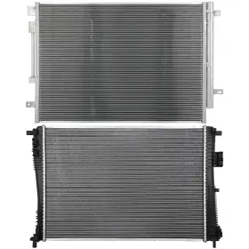13279349 Quickfitauto Aluminum Radiator And Ac Condenser Cooling Kit For 2020-2022 Chrysler Voyager
