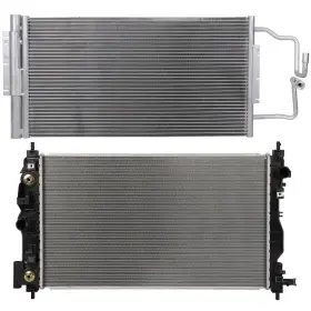 13417646 Quickfitauto For 2014-2016 Chevrolet Impala Limited Aluminum Radiator And Ac Condenser Cooling