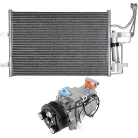 Quickfitauto 13419591 Ac Condenser And Compressor Cooling Kit For 2004-2009 Mazda 3 2006-2010 5