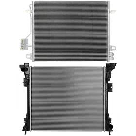 Quickfitauto 13419608 Aluminum Radiator And Ac Condenser Cooling Kit For 2009-2012 Volkswagen Routan