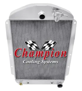 Rr-cc37ch Racing Rr 3 Row Radiator Chevy Config 10 Inch Fans Shroud For 1937 Master Car V8 Conv