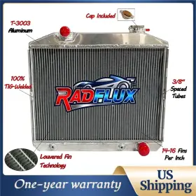 21-1254y Radflux #cc57l6 Aluminum Radiator For Chevrolet 150 210 Bel Air Series 3.8 L6 At/mt 1957