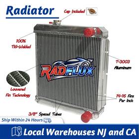 Radflux 22-1649y Fits For 1964-1966 1965 Ford Mustang Manual Mt Full Aluminum Radiator #205059