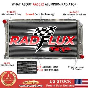 Radflux Proflowcooling-355py Aluminum Radiator Fits 1994-1996 Chevrolet Caprice Cadillac Roadmaster Fleetwood