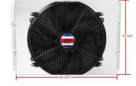 Radiatormaster Rm-003 Aluminum Shroud Fan For 1955-1957 Chevy Bel Air Nomad V8