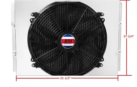 Rm-003 Radiatormaster Aluminum Shroud Fan For 1955-1957 Chevy Bel Air Nomad V8