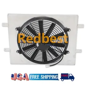 Dhr945 Redbest For 1984-1995 Toyota Pickup/ 4 Runner Radiator 2.4l L4 Aluminum Shroud 1 14 Inch Fan