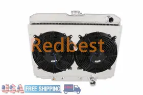 Ec338 Redbest 3row Cooling Radiator Shroud Fan For 1967-1970 Ford Mustang Mercury Cougar Cc338