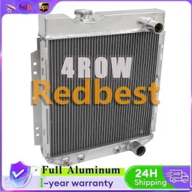 Rd030-4 Redbest Cc259 For 1960-1966 Ford Mustang/falcon Mercury Comet V8 4row Aluminum Radiator
