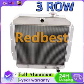 Redbest Rd082-4 Aluminum 3row Radiator #5559 For 1955-1956-1957-1958-1959 Chevrolet Pickup Truck