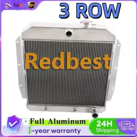 Rd082-4 Redbest Aluminum 3row Radiator #5559 For 1955-1956-1957-1958-1959 Chevrolet Pickup Truck