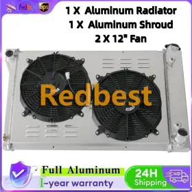 Rd196-1 Redbest Cc367 For 1967-1972 Chevy C/k C10 C20 K30 Pickup Truck 3row Radiator Shroud Fan