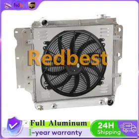 Rd367-4 Redbest 3row Aluminum Radiator Shroud 16 Inch Fan For 1987-2006 Jeep Wrangler 2.4l L4 Cc8101