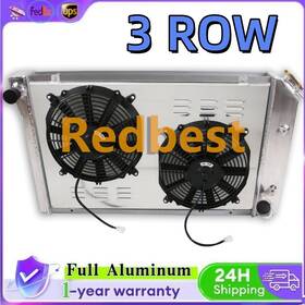 Redbest Rd388-4 #718 For 3row Radiator Shroud Fans Chevrolet Corvette 350 5.0l 5.7l V8 1977-1982