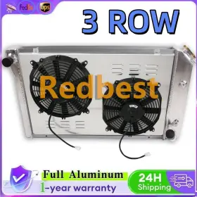 Rd388-4 Redbest #718 For 3row Radiator Shroud Fans Chevrolet Corvette 350 5.0l 5.7l V8 1977-1982