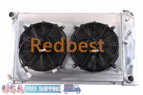 Sbr162 Redbest 3row Radiator Shroud Fan For Chevy 70-81 Camaro 78-87 Monte Carlo G-body Caprice