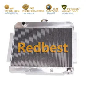 Ssrad0085 Redbest 3row Aluminum Radiator For 1972-86 Jeep Cj Series Cj5 Cj7 Chevy V8 Engine Cc1919