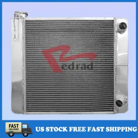 Redrad 350 22 19 Double Pass Inch X Universal Aluminum Radiator For Chevy Sbc Performance